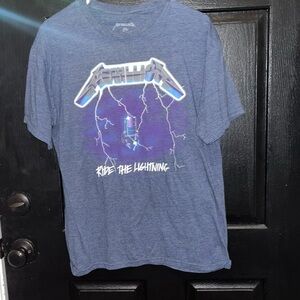 Metallica Blue Graphic Tee - Ride the Lightning